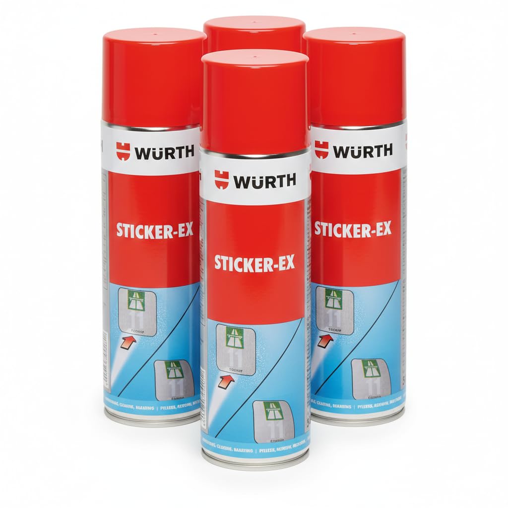 4 Stück Etiketten- & Rückstands-Entferner Kraftgel 500 ml – Hochleistungskleber Entferner – Entfernen von Aufklebern, Teer, Silikon und Dichtstoff – verschiedene Oberflächen, ohne Spuren – Haus & Auto