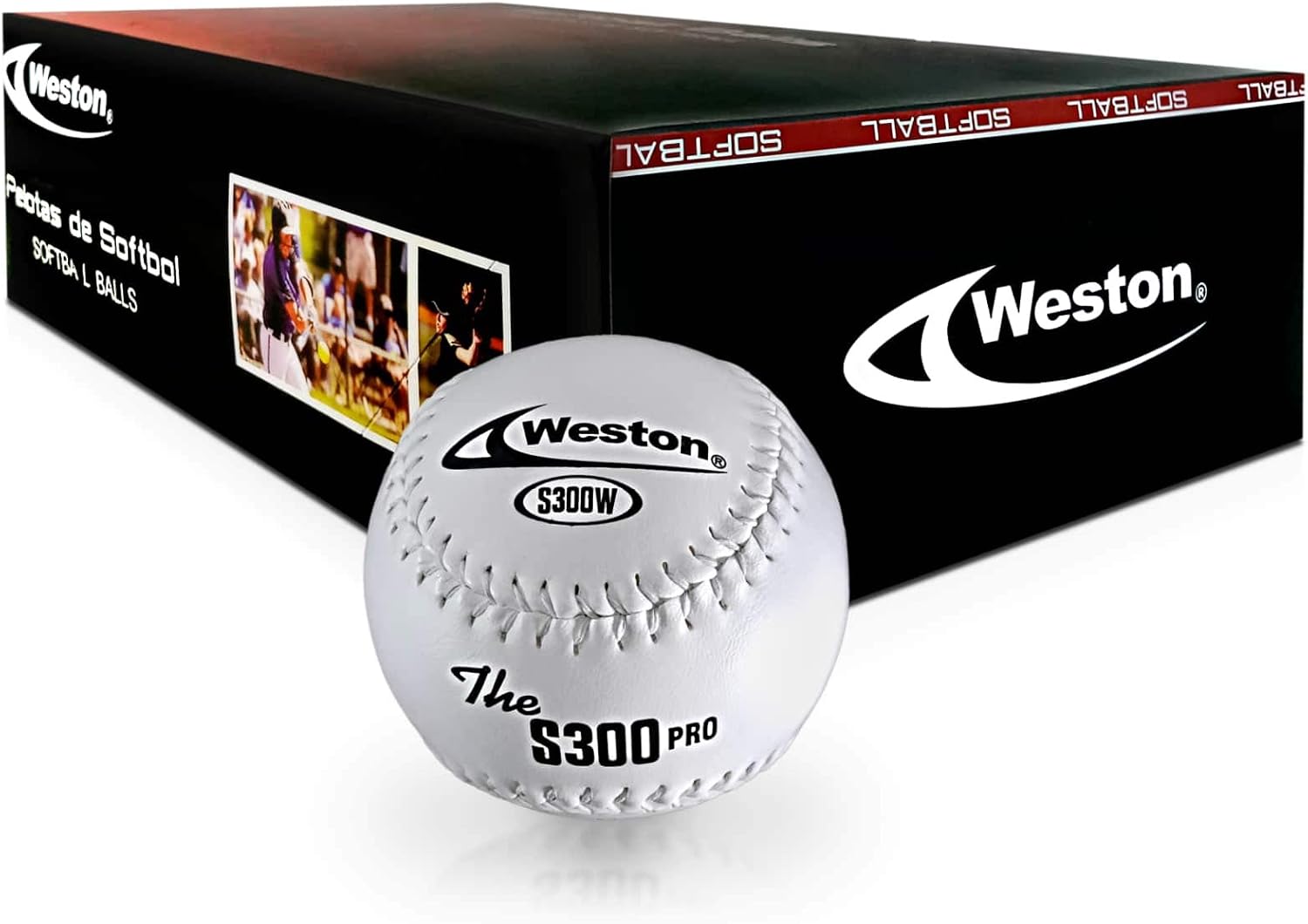 Weston Sport S300W Pro Softball, Slowpitch 12 Inches White 6-Pack