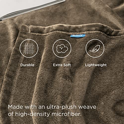 Bedsure Fleece Blanket Twin Blanket Camel - 300Gsm Soft Lightweight Plush Cozy Twin Blankets For Bed, Sofa, Couch, Travel, Camping, 60X80 Inches #TOP2