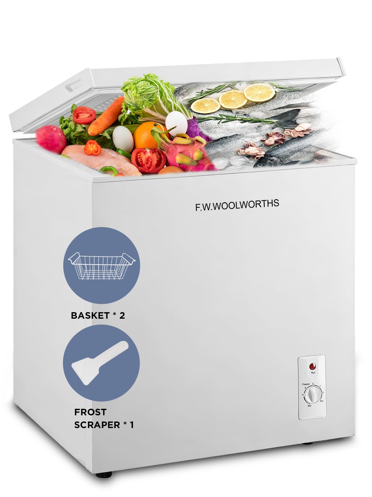 F.W.WOOLWORTHS 100q-white 7 cu ft Chest Freezer White