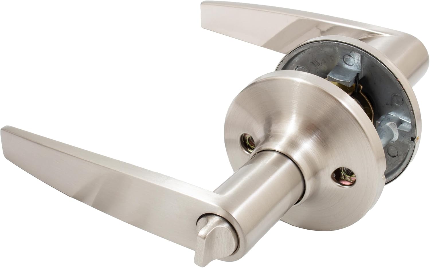 Stone Harbor Hardware Tucson Door Lever, Entry Latch, KW Keyway, Satin Nickel