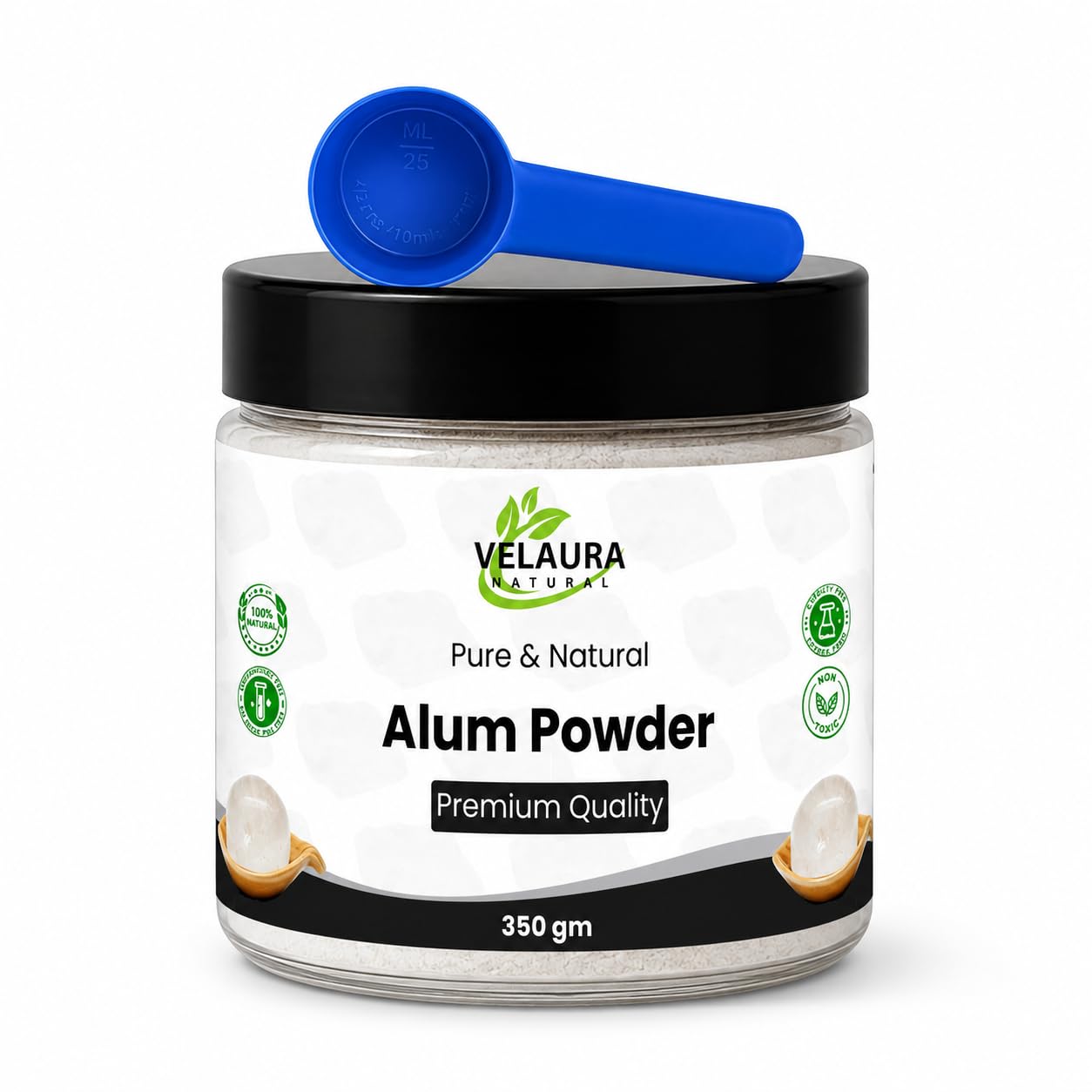 VELAURA NATURAL Alum Powder Fitkari Herbal Product – Natural & Effective Solution for Skin Care, Personal Hygiene, and Wellness – Purifying, Refreshing & Multi-Purpose Use-image-27