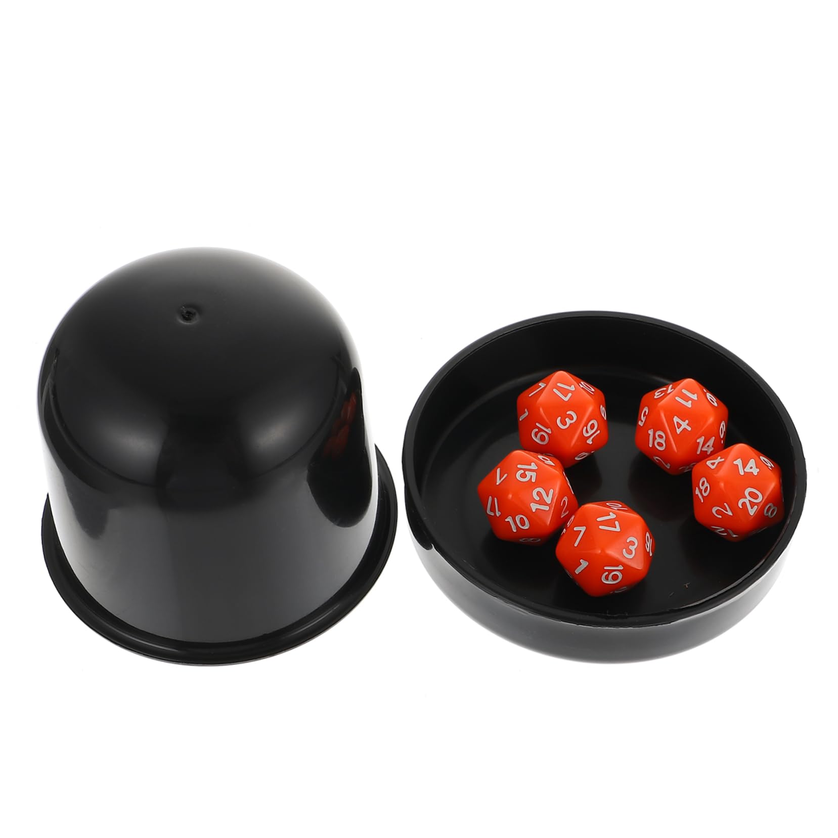BESTonZON 5 Juegos Copa De Dados Juguetes De Acrílico Juego De Dados De Acrílico Accesorios para Divertido o De Contar Historias Numéricos De Juguete Colocar