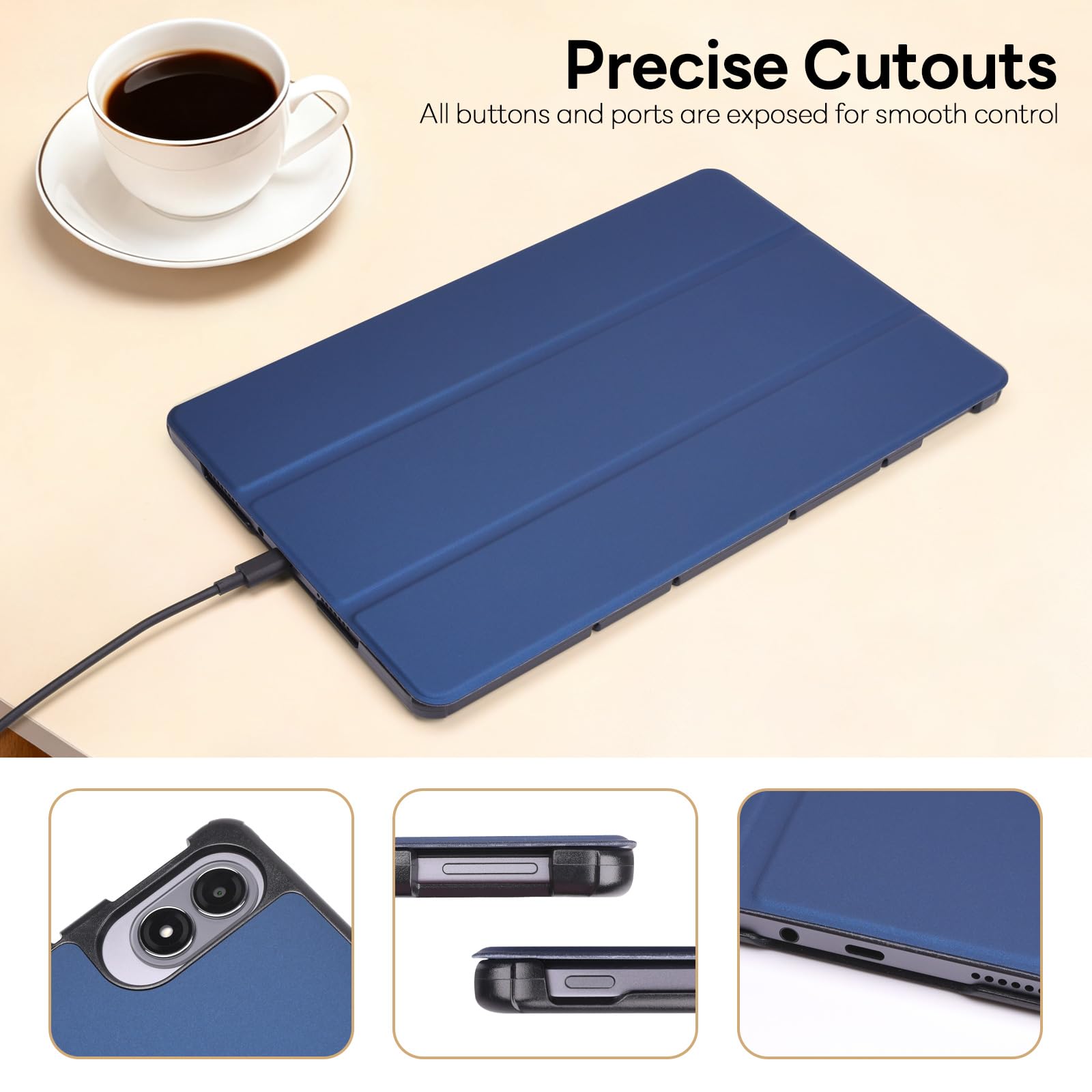 RSAquar Étui pour Xiaomi Redmi Pad 2 Pro 2025 | Redmi Pad Pro 12.1 Zoll 2024 – Housse Trifold Fine en Cuir PU avec Coque Rigide en PC, Fonction Réveil/Sommeil Automatique, Noir
