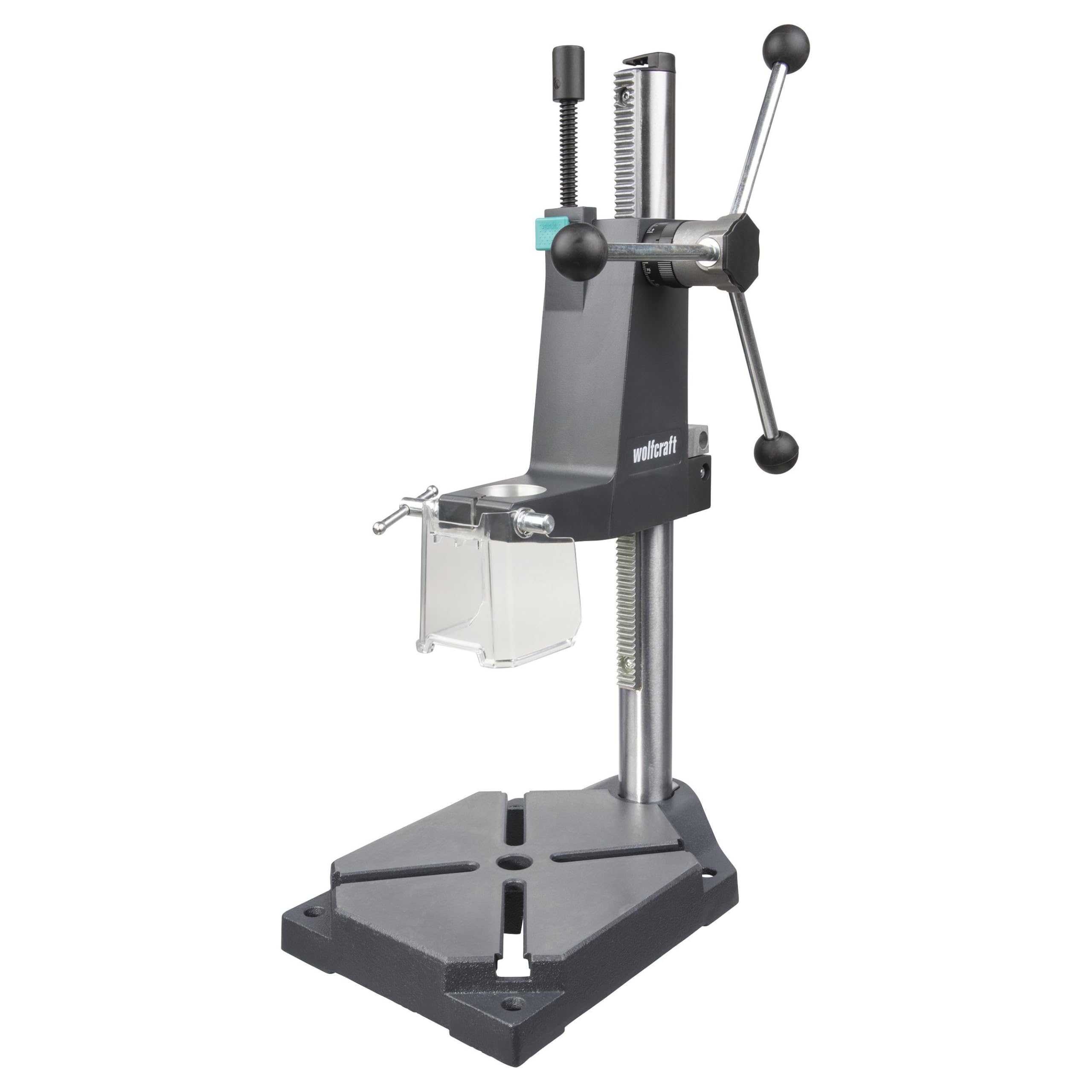 wolfcraft Colonna per Trapani PRO, Attacco Euronorm Ø 43 mm | Profondità Foratura 130 mm, Corsa 80 mm, Colonna Ø 40 mm per Forature Controllate e Lavori in Serie