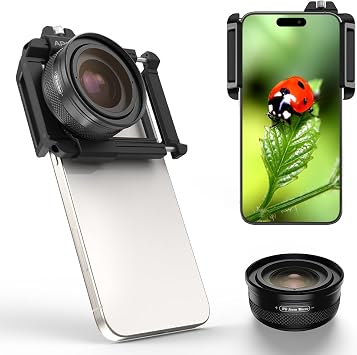 Professional 10-20X Zoom Macro Lens for iPhone, Macro Photography Lens+ CPL Filter with Universal Clip for iPhone Samsung and Most of Android Smartphone