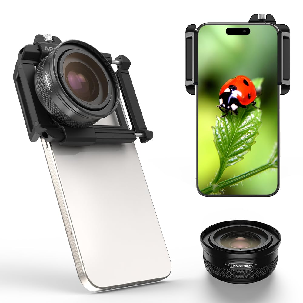 Professional 10-20X Zoom Macro Lens for iPhone, Macro Photography Lens+ CPL Filter with Universal Clip for iPhone Samsung and Most of Android Smartphone