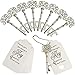 WODEGIFT 100 PCS Wedding Favors Bottle Opener,Wedding Gifts for Guest Vintage Skeleton Key Opener,Key Openers with Escort Tag Cards and Chains (Silver)