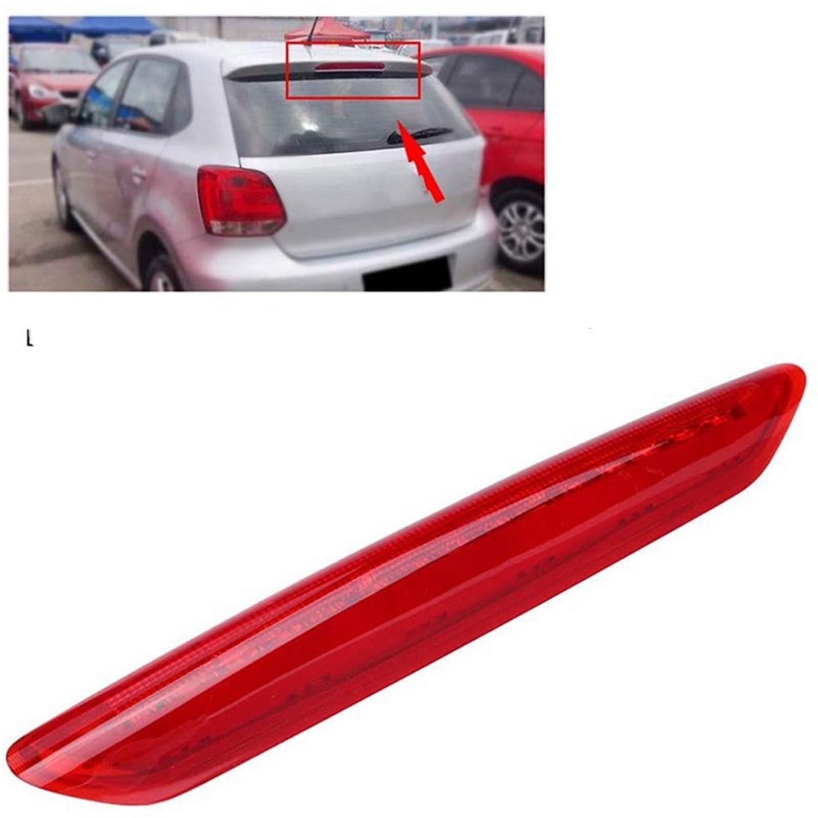 Terza Luce Stop 6Q6945097 Luce Freno Montata in Terza Luce Freno Segnale Luce Freno Auto per VW per Polo Terza Luce Freno Posteriore