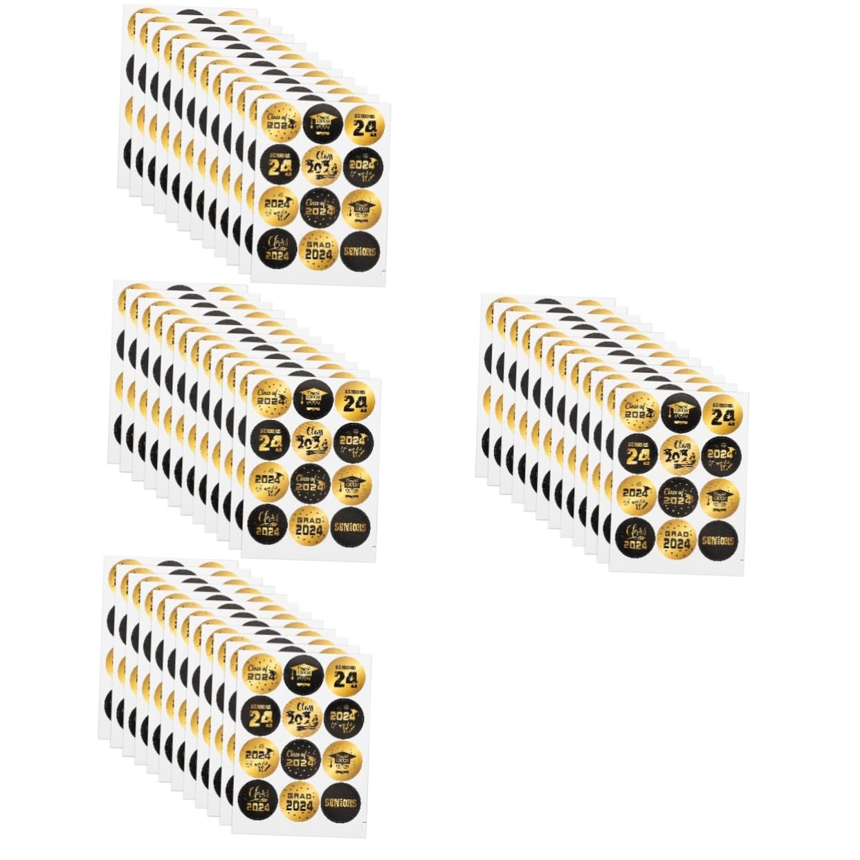 NUOBESTY 4 Set Di Adesivi Rotondi Unici Per La Laurea Etichette Autoadesive Di Tenuta Piccoli Adesivi Per Borse Libri Carta E Scatole Per Decorazioni Di Laurea 30 Pezzi * 4