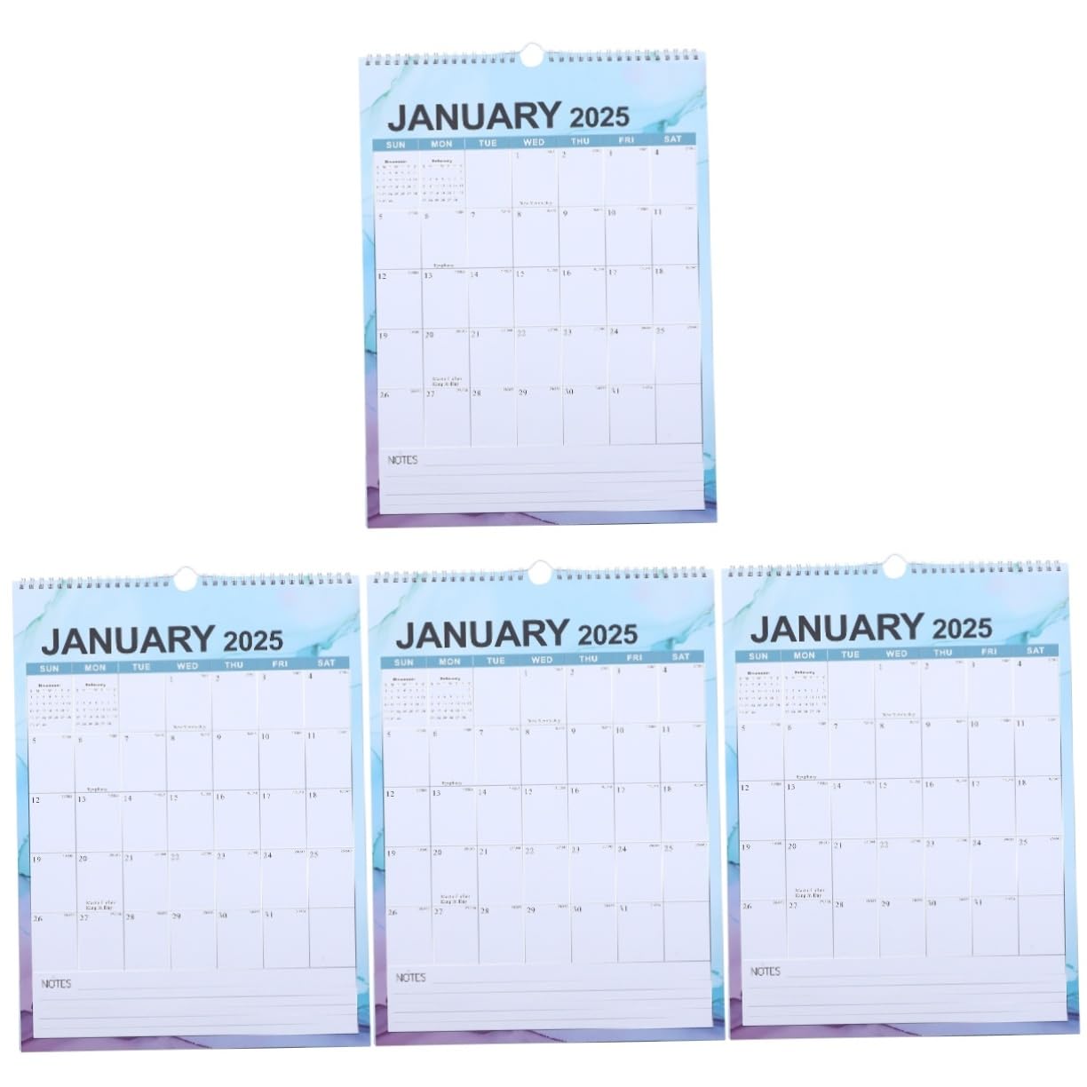 SEWACC 4 Piezas Calendario Colgante De Pared Moderno Calendars Papel