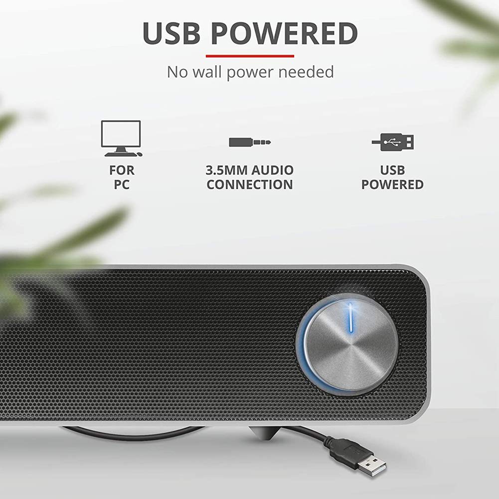 Soundbar per TV Mini Altoparlante Bluetooth Senza Fili Suono 12w Alimentato Tramite USB Design Robusto Potente Suono Cristallino Leggero e Robusto,Bianca The New