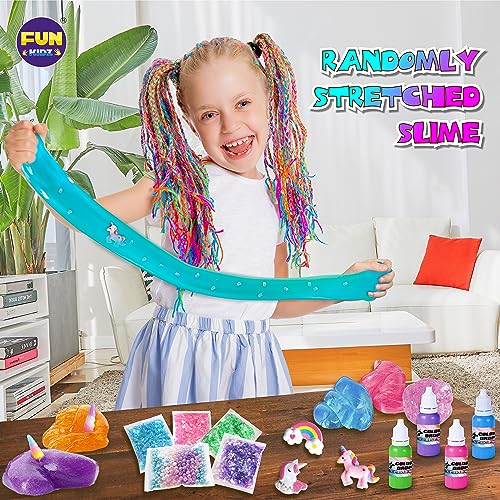 Fluffy Unicorn Slime Kit For Girls, Funkidz Cloud Slime Gift For Ages 6+ Kids Fun Slime Making Kit Awesome Craft Toy Birthday Present Ideas #TOP5