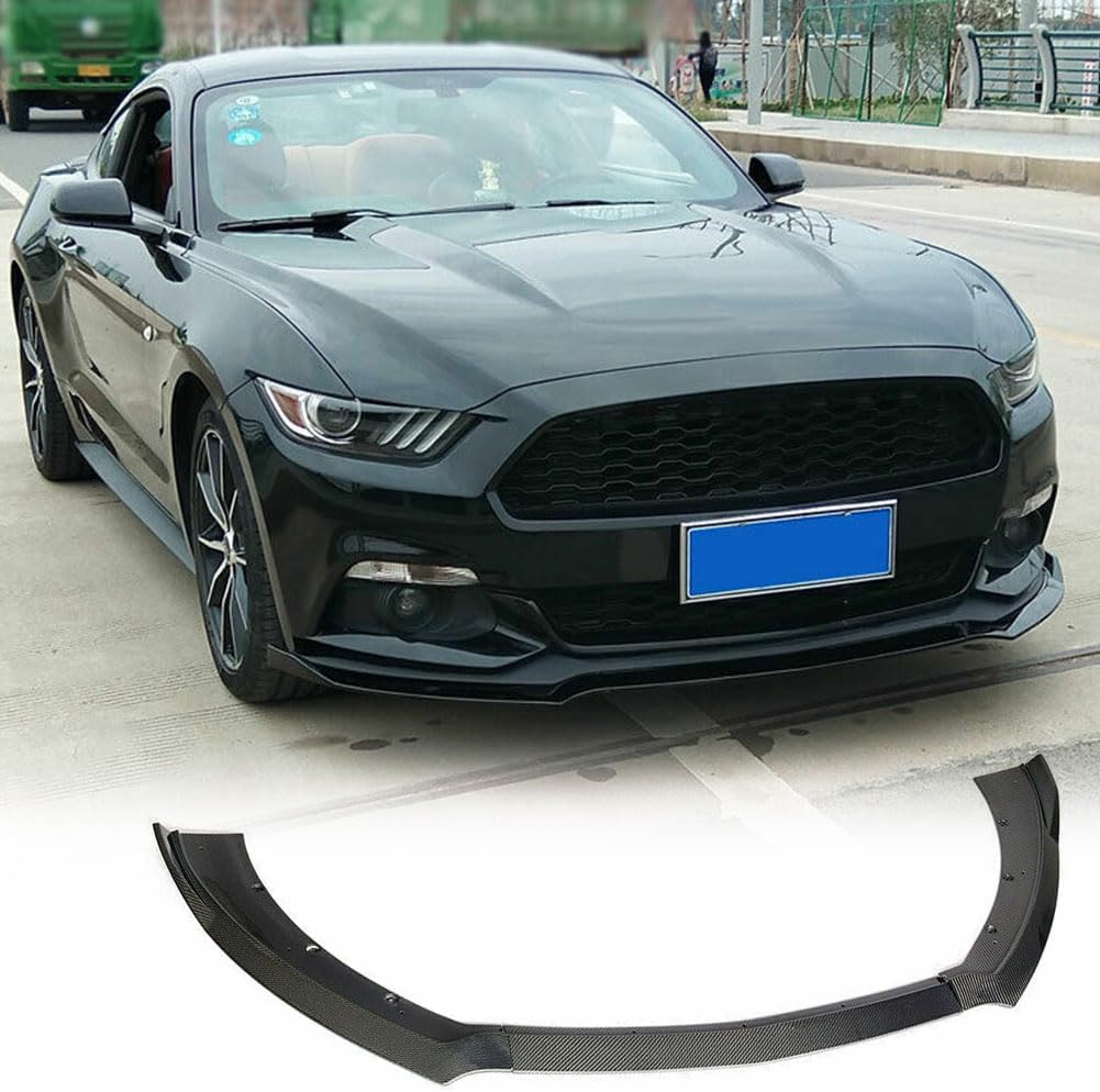 Carbon Fiber Front Bumper Lip fits Ford Mustang Coupe Convertible Non-GT350 2015-2017 CF Chin Spoiler Splitter Protector Factory Outlet