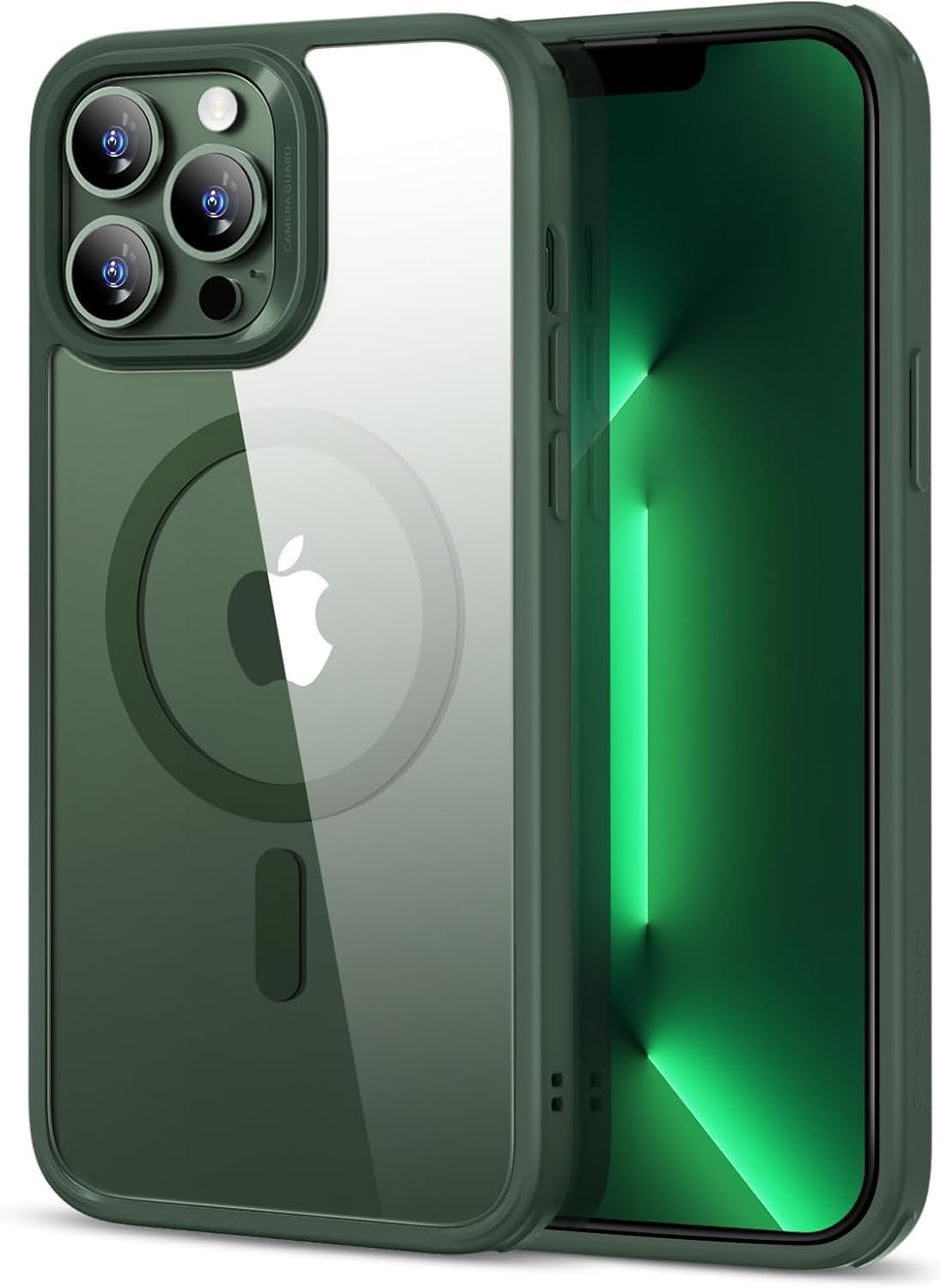 ESR for iPhone 16 Pro Max Case (4 in 1) Set, Translucent Matte Case with Screen Protector, Compatible with MagSafe, Military-Grade Protection, Classic Series, Frosted Green