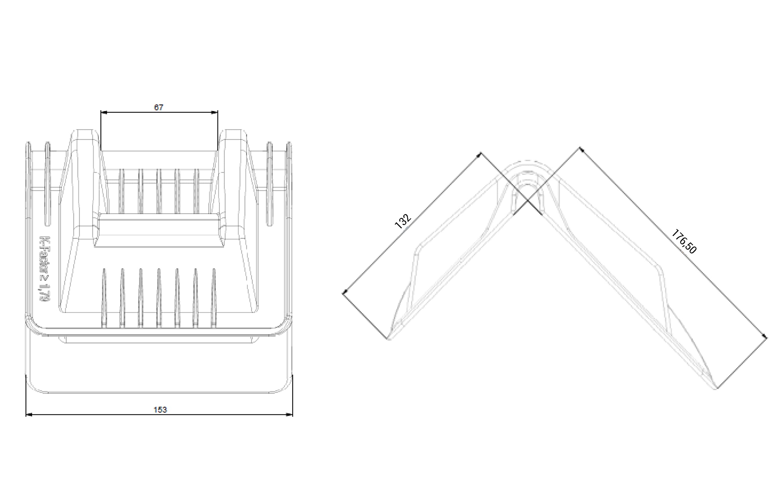 Pack 24 Un. Protections de Bords d'angle pour Sangles d'amarrage, Verrouillage des Angles de Protection des Bords pour camions Largeur 67 mm.