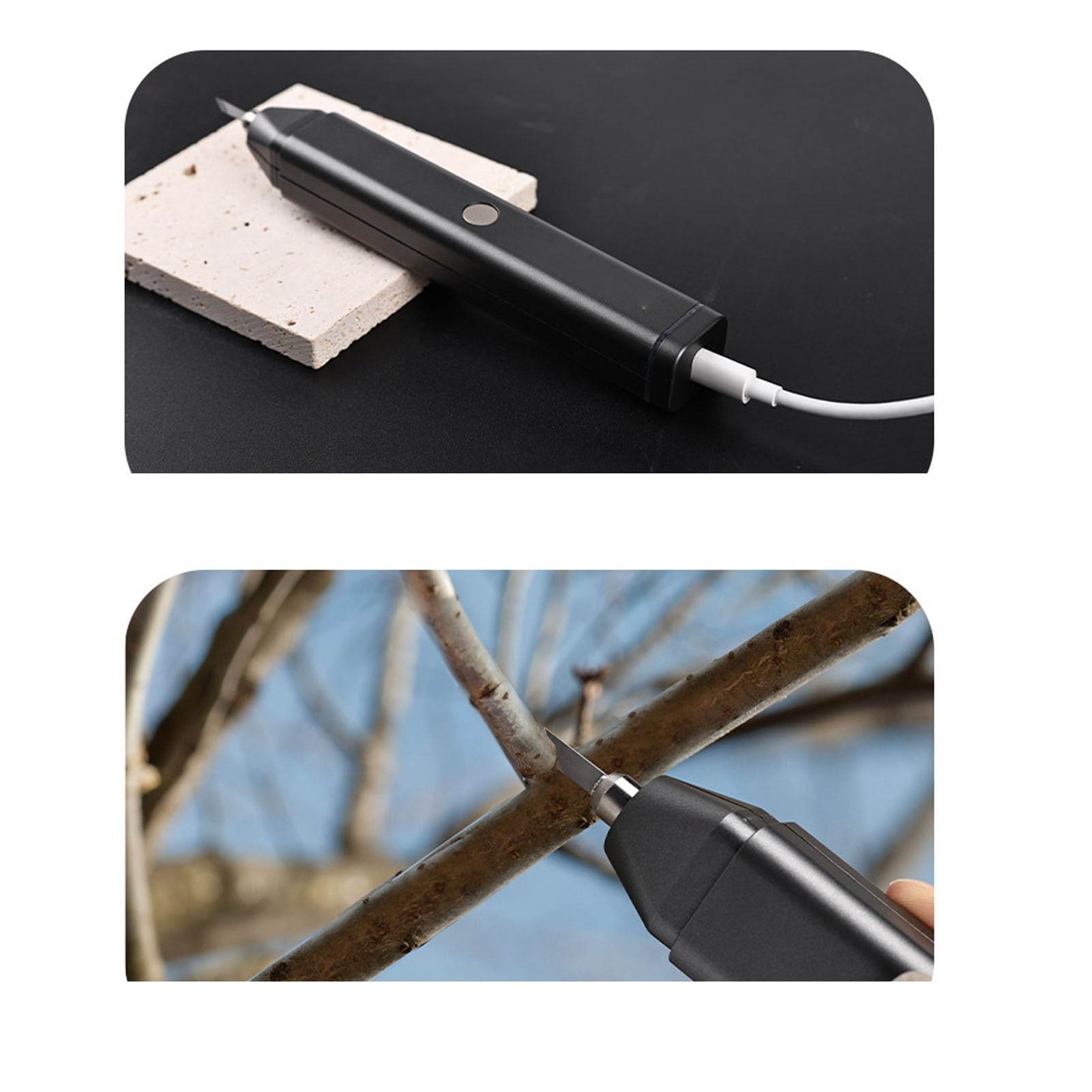 Jectse Taglierina Ad Ultrasuoni Portatile con 40 Lame di Ricambio - Strumento Portatile per Tagli Artigianali Precisi - Ideale per Artisti e Designer (Spina europea)