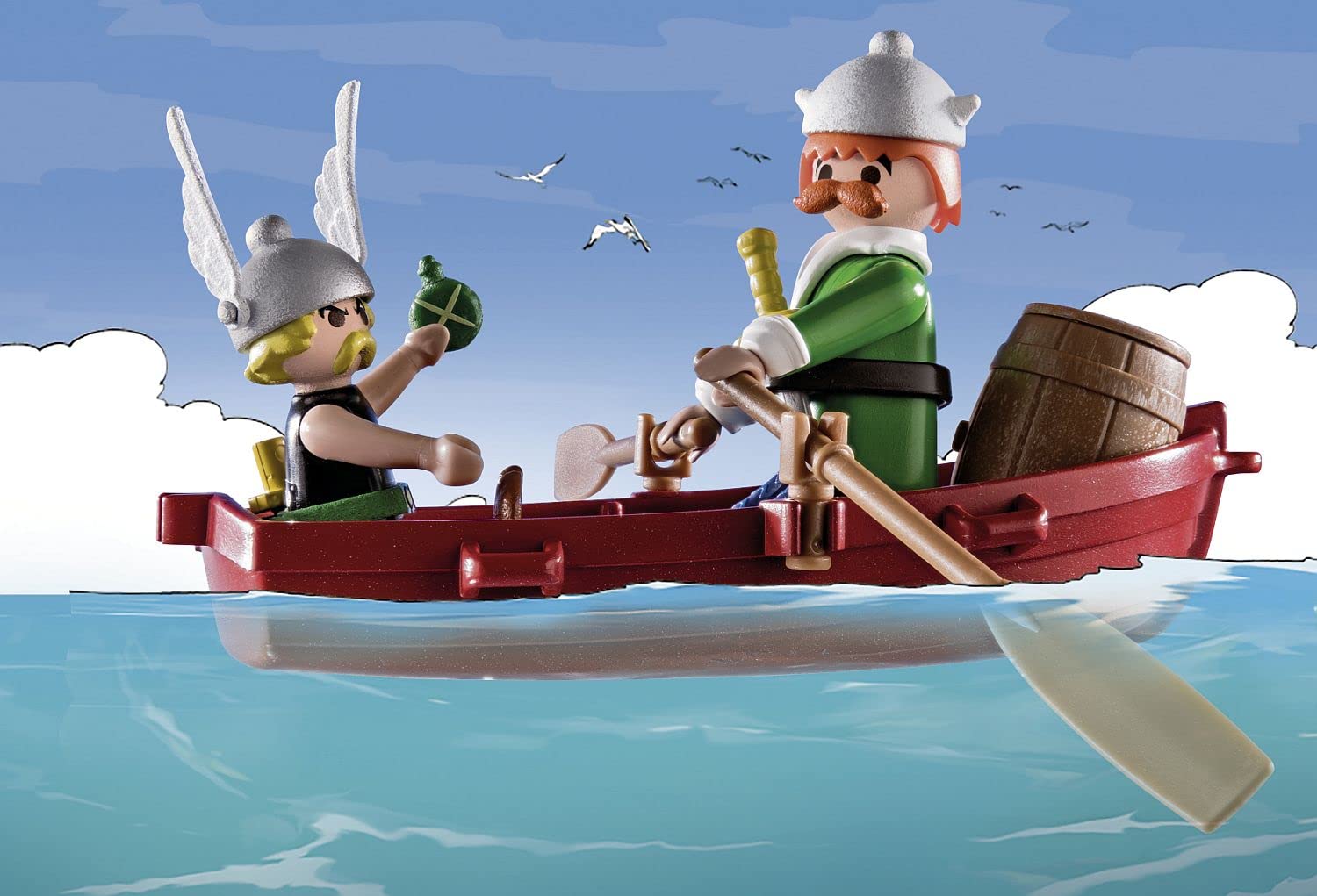 PLAYMOBIL Adventskalender 71087 Asterix: Piraten mit schwimmfähigem Piratenschiff, Beiboot und Comicfiguren, Spielzeug für Kinder ab 5 Jahren