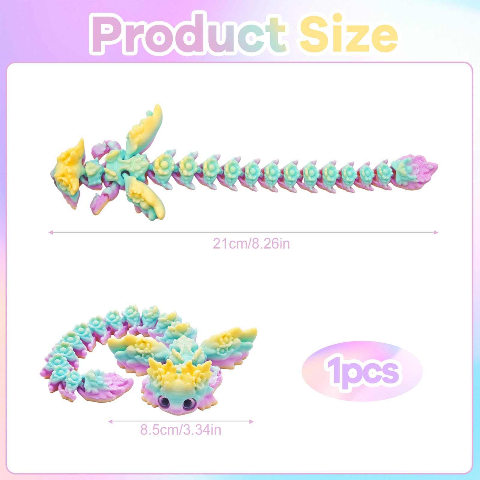 TaimeiMao Axolote Impreso en 3D, Animales Impresos en 3D, Adecuado para Automóviles, Oficinas y Decoración del Hogar