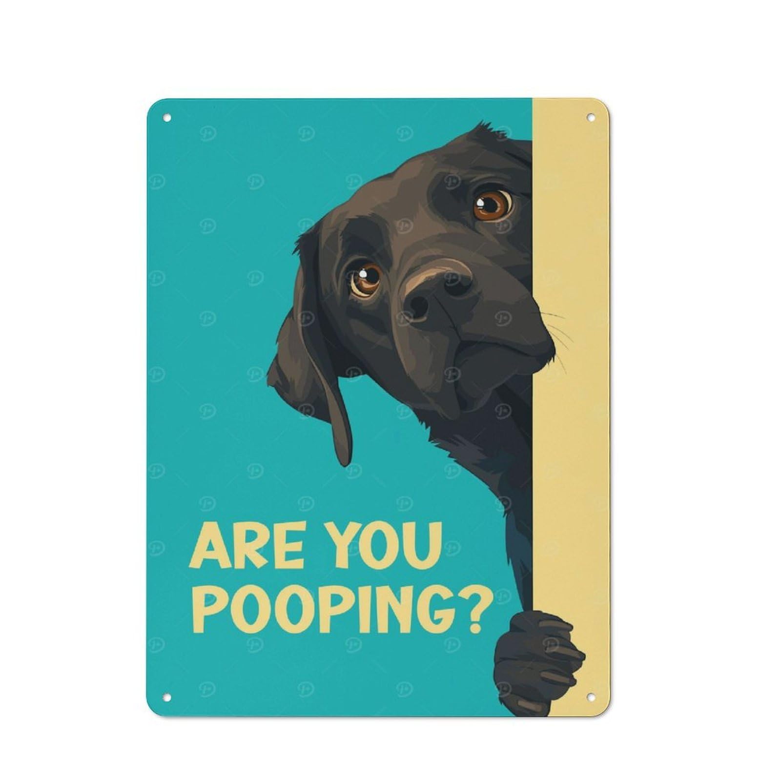 Junmoney Labrador Are You Pooping Printed Metal Sign 40X30cm For Man Cave Or Games Room, Suited To Man Cave Decor Fans