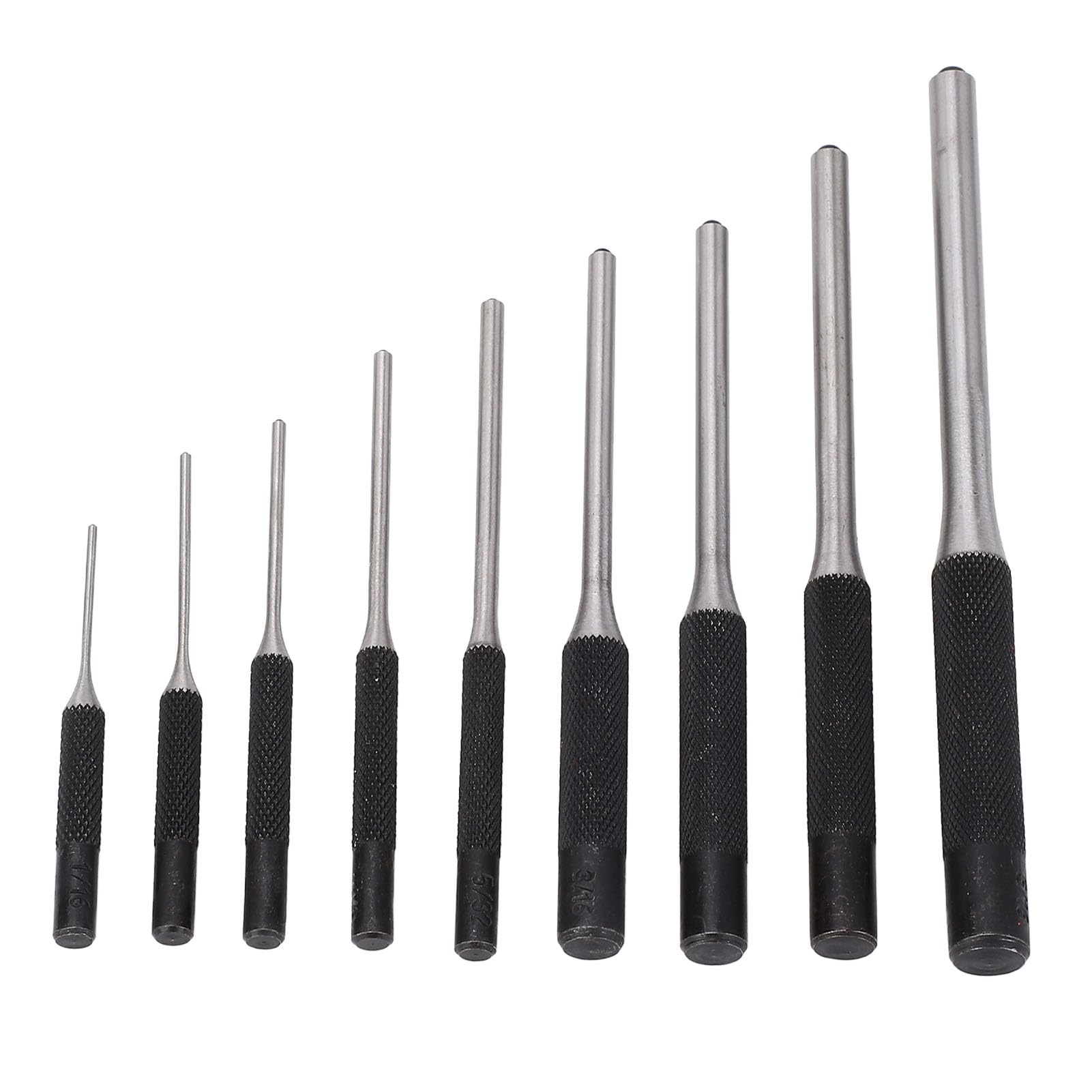 Roll Pin Punch Roll 9 Pcs Roll Pin Punch Set 1/16 To 5/16 Inch High Speed Steel Pin Punch Tool for Automotive Watch Repair Jewelry Craft