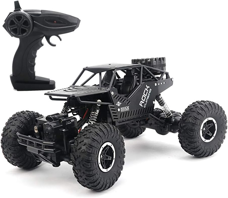 HUIGE RC Cars,Remote Control Truck, 1:18 Off-Road Vehicle,2.4Ghz 4WD High Speed Radio Controlled Buggy Crawler Rock Truck for Kids and Adults,Black
