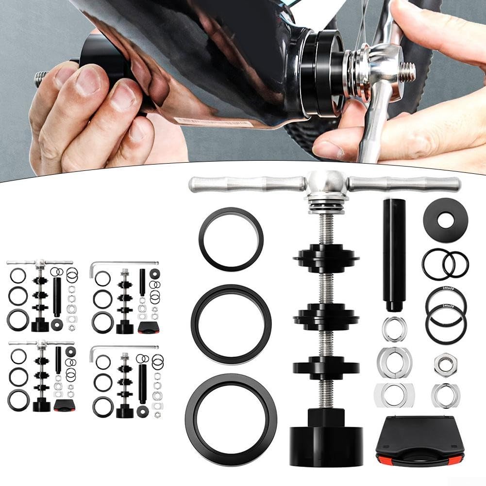 Kit de prensa de rodamientos de bicicleta, kit de herramientas de instalación y extracción de pedalier de bicicleta para ejes PF30 BB386