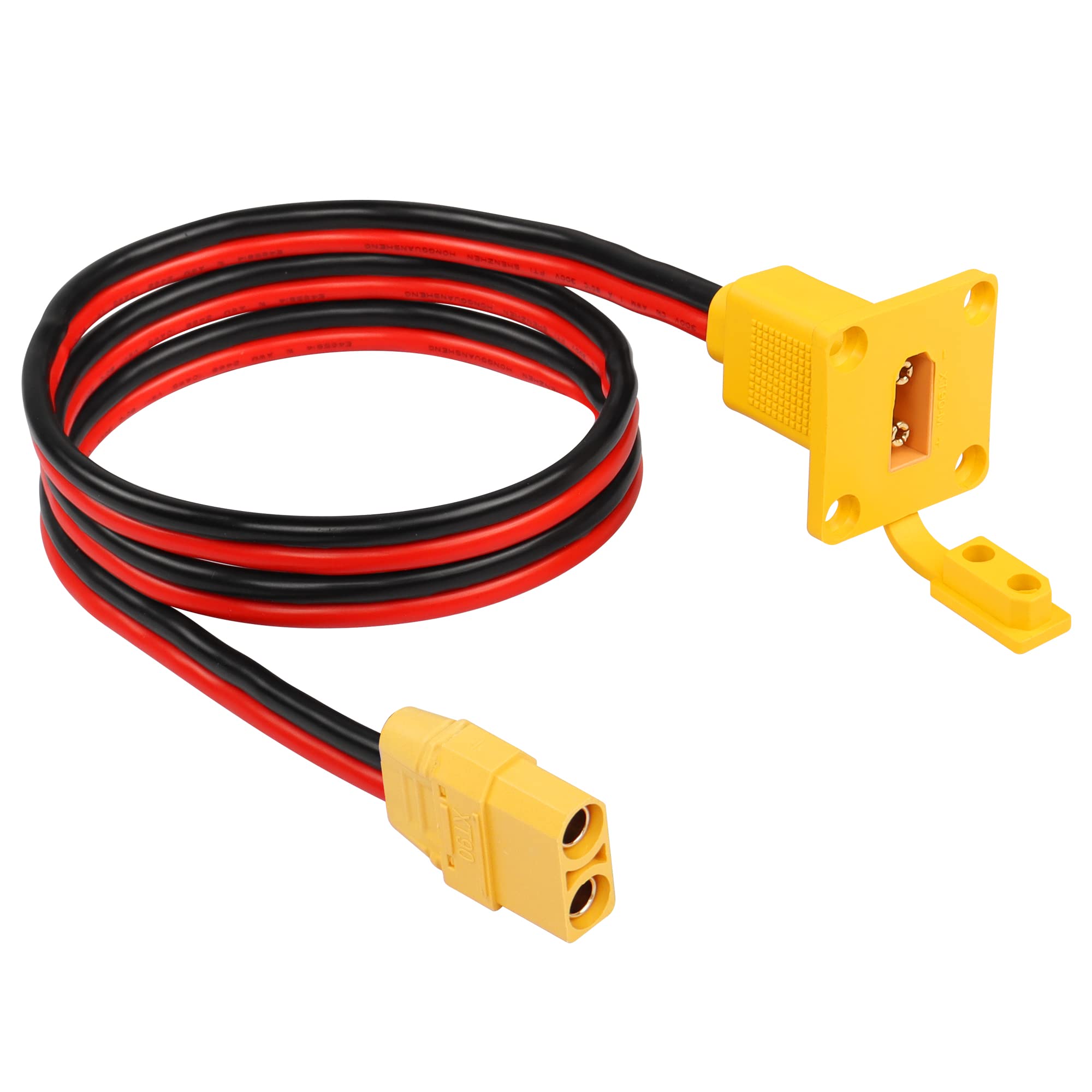 CERRXIAN 1 M XT90 Kabel – 10 AWG Mit Stecker Und Buchse In Panel-Montage, Für RC Lipo Akkus, Drohnen, Solaranlagen