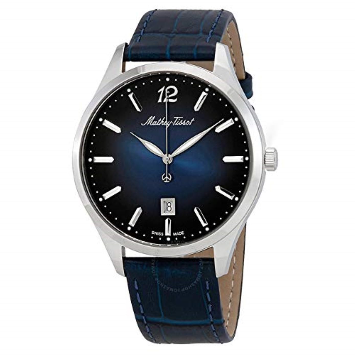 Mathey-Tissot Leather Swiss Made Analog Blue Dial Men Watch - H411Abu, Blue Band (B07K6ZQ267) Amazon Price History, Amazon Price Tracker