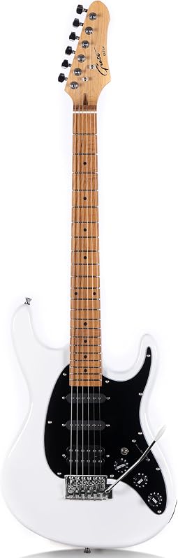 Grote Electric Solid Body Guitar Modern-GST For Beginners (Arctic White)