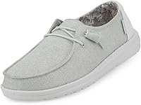 Vista 55 de Hey Dude Wendy - Zapatos de mujer, mocasines sin cordones para mujer, cómodos y ligeros Blanco brillante elástico