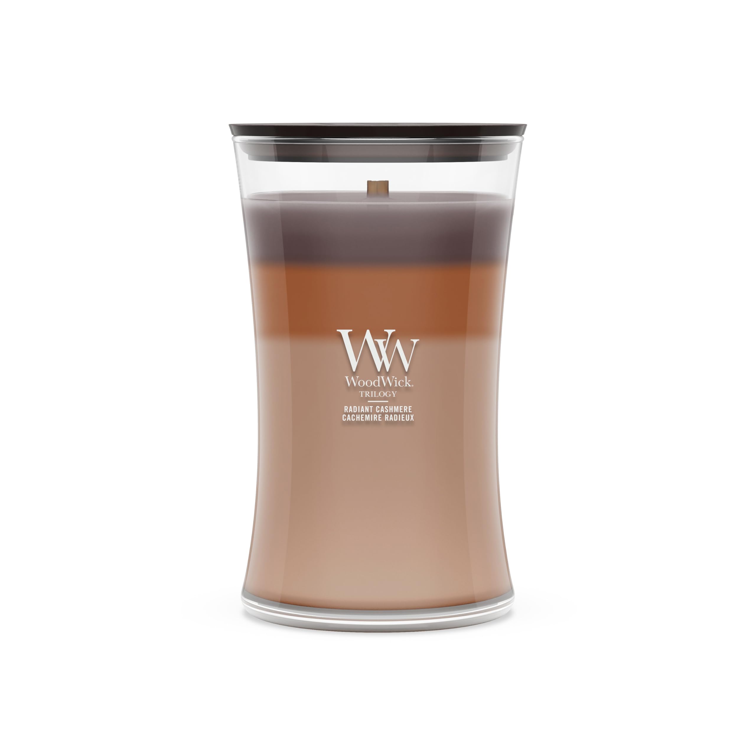 WoodWick Scented Candle | Large Hourglass Candle | Radiant Cashmere | Perfect Gifts for Women