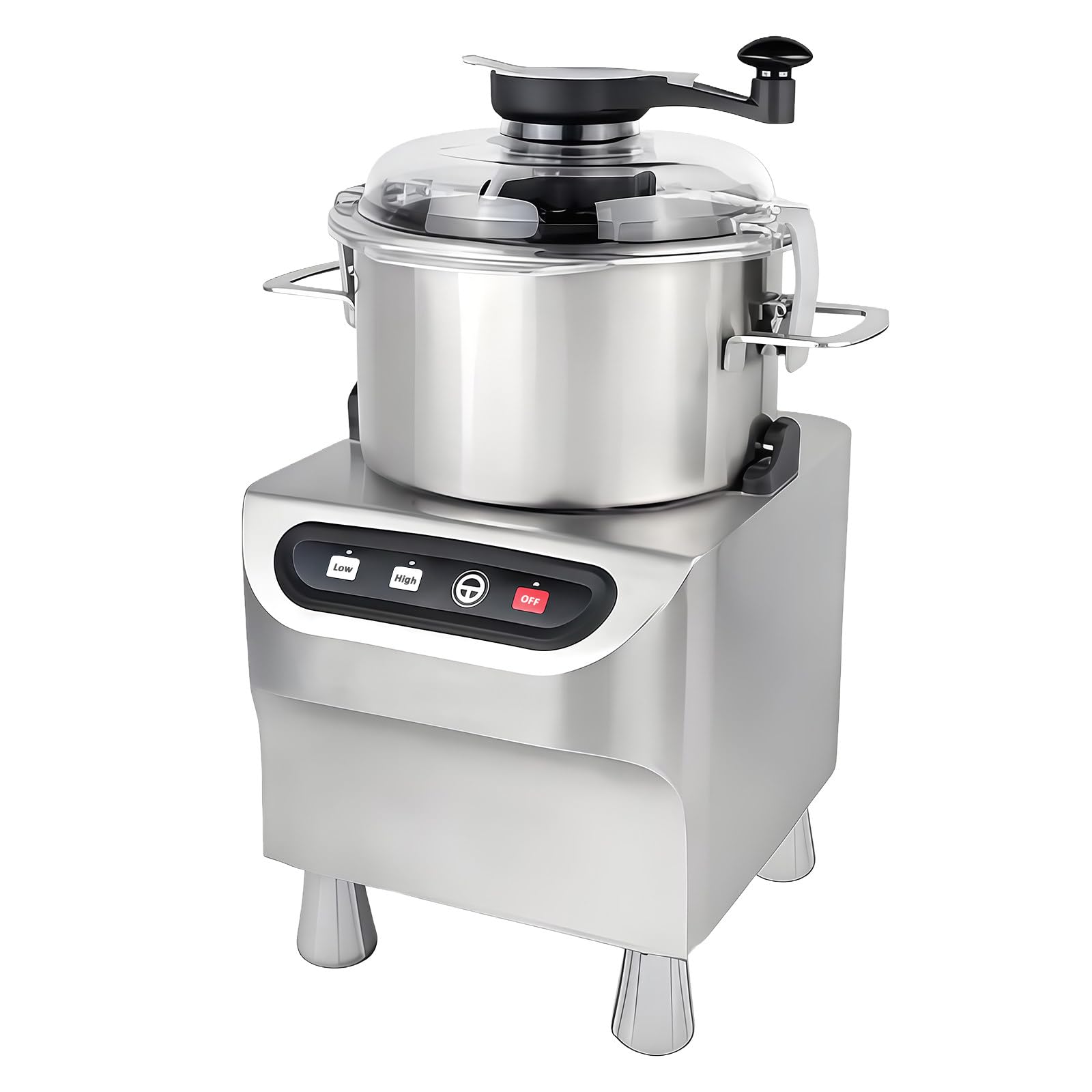 Handlowy robot kuchenny 1500 W, rozdrabniacz do mięsa i warzyw ze stali nierdzewnej z ostrzami krzywej S, idealny do restauracji i kuchni, pojemność 8 l
