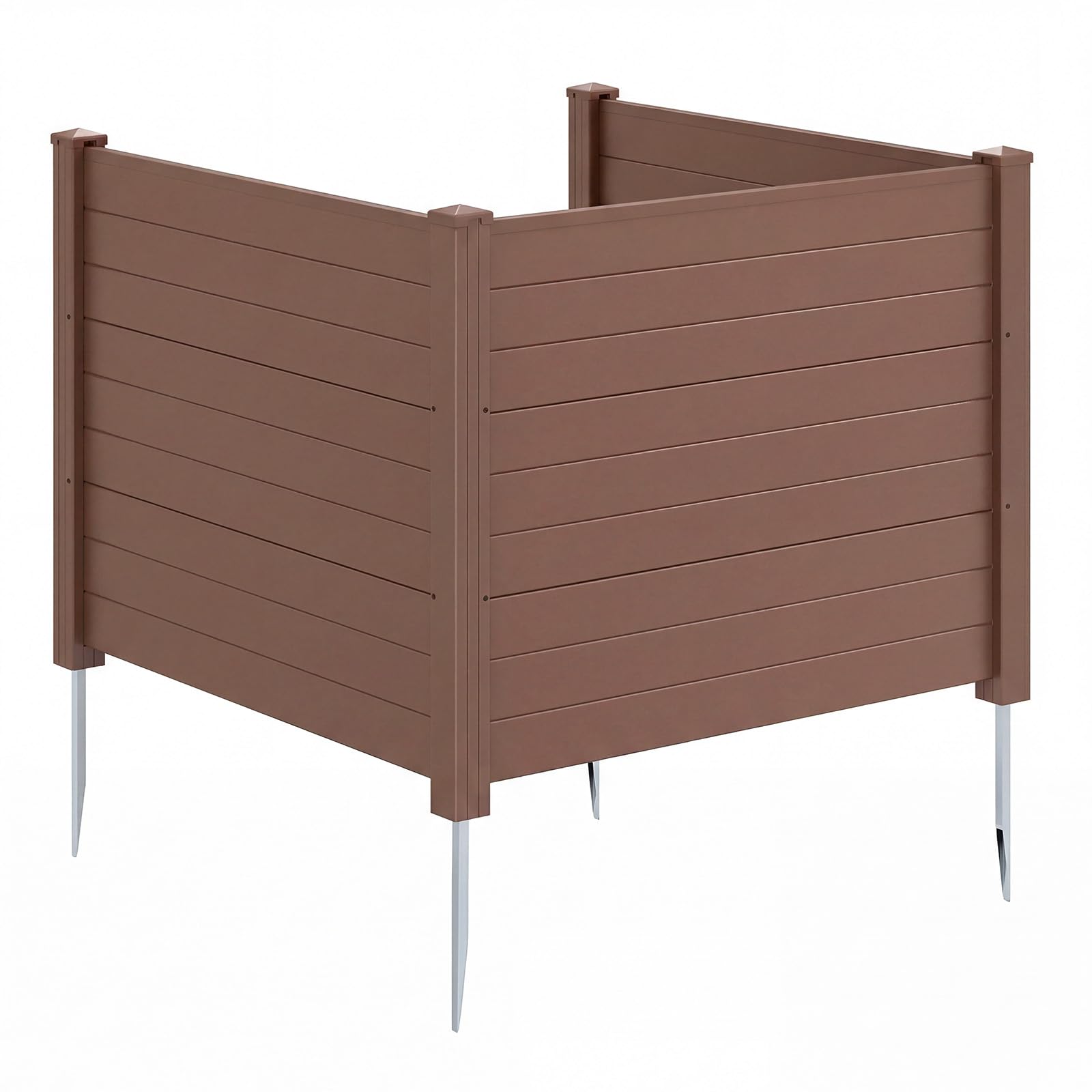 GYMAX Lot de 3 Panneaux Brise Vue Extérieur Décoratifs en Plastique