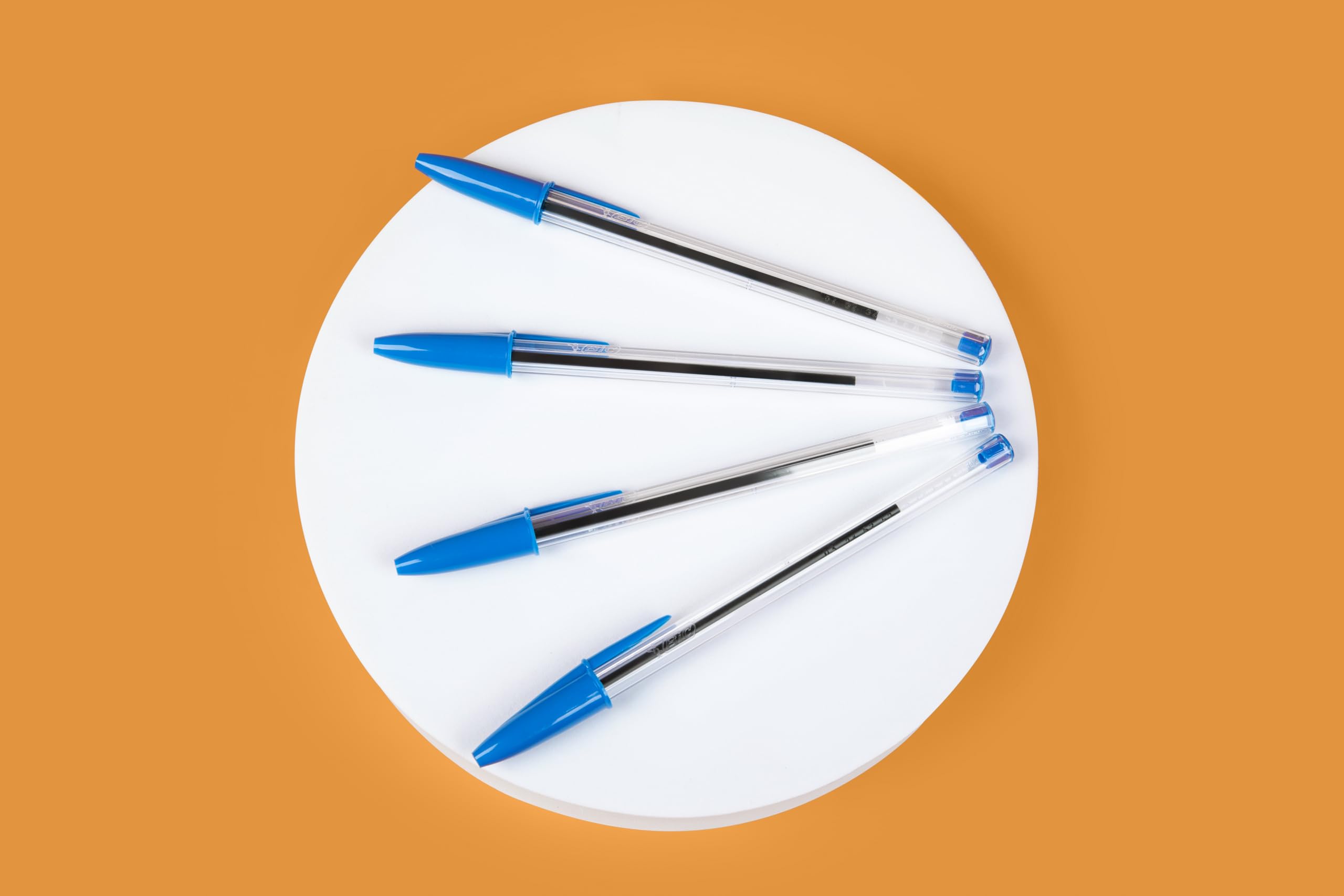 BIC Cristal Original - Bolígrafos de punta media (1.0 mm), Caja de 150 unidades, Azul, óptimo para oficinas