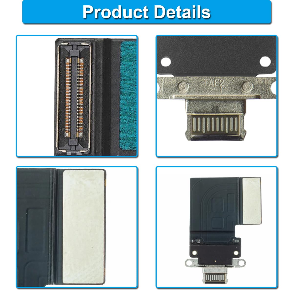 Connettore Dock per iPad PRO 11“ 1st 2nd 2018 A1980 A1934 A1979 A2013 Porta di Ricarica, per iPad PRO 12.9” 3rd 2018 A1876 A1895(Nero)