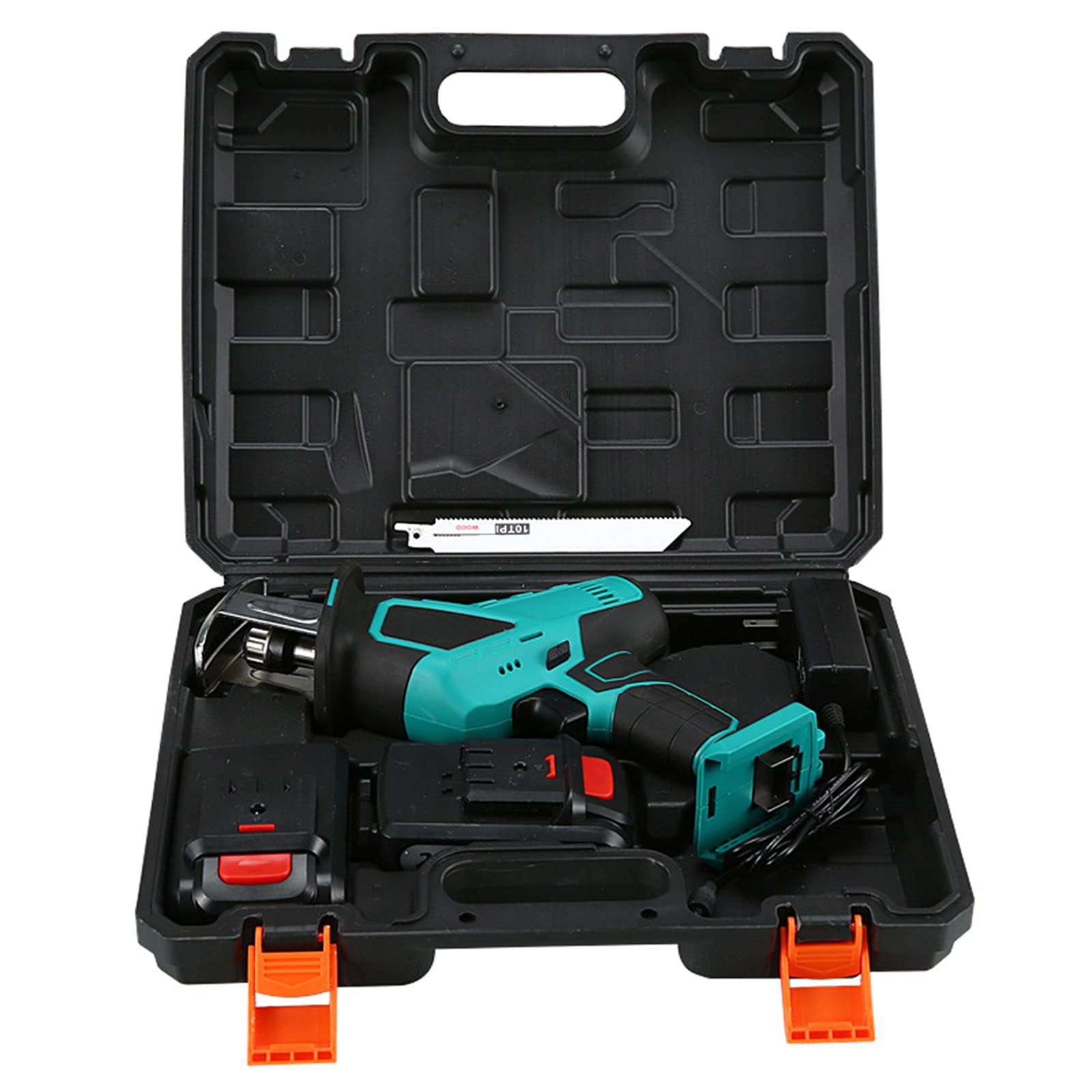 Sega a Gattuccio, 21V Sega Universale Multifunzionecon Luce LED, Velocità 0-3000SPM, 2x2000 mAh Batterie, Lunghezza del tratto 22mm, Ricarica rapida, ideale per il taglio di legno e metallo