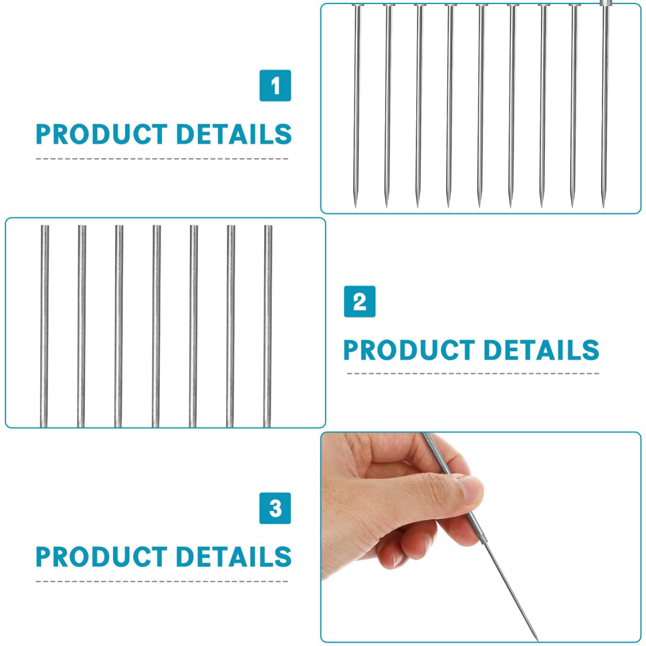 iplusmile 14 pcs Stainless Steel Single Ended Micro Straight Dissecting Needle, Lab Precision Dissecting Needle Tool for Lab Experiment Equipment — Amazon image 8