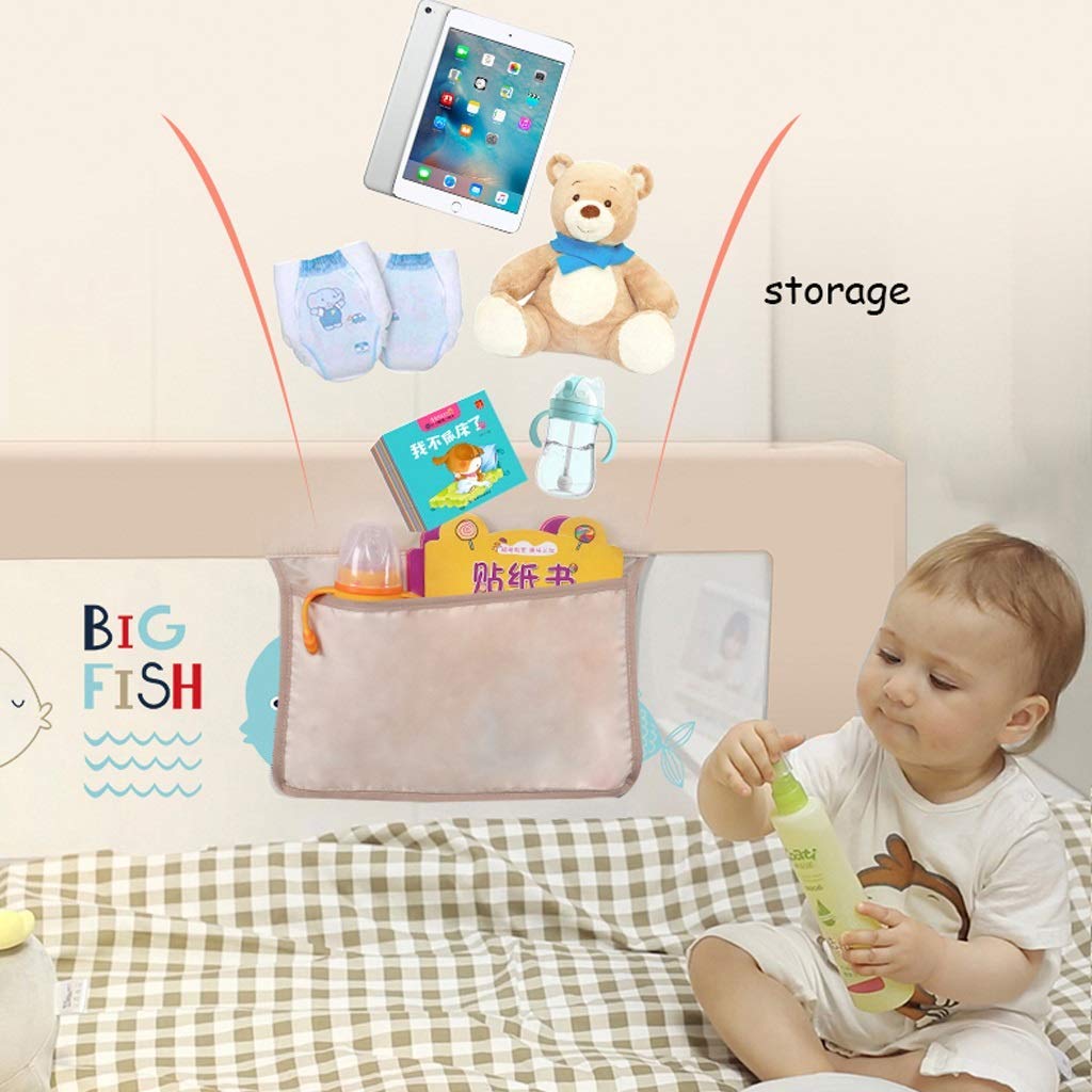 Barandillas para Cama para Niños, Barandilla De Seguridad con Protector De Cama De Malla Ventilada para Niños Barandilla De Cabecera Plegable Protector De Cama Deflector Universal para Cama