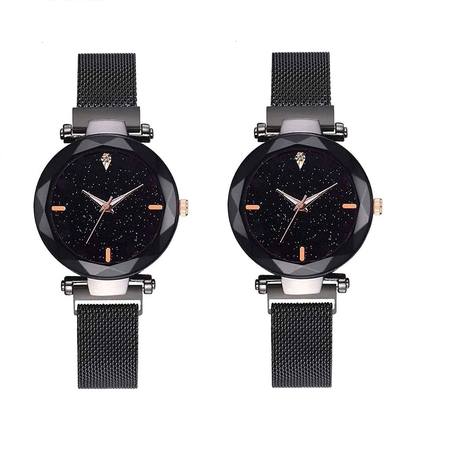 Watch City Analog Watch for Girls and Women Black Dial and Magnetic Black Belt (Combo) (Set of 2) Black (B0BFR77P42) Amazon Price History, Amazon Price Tracker