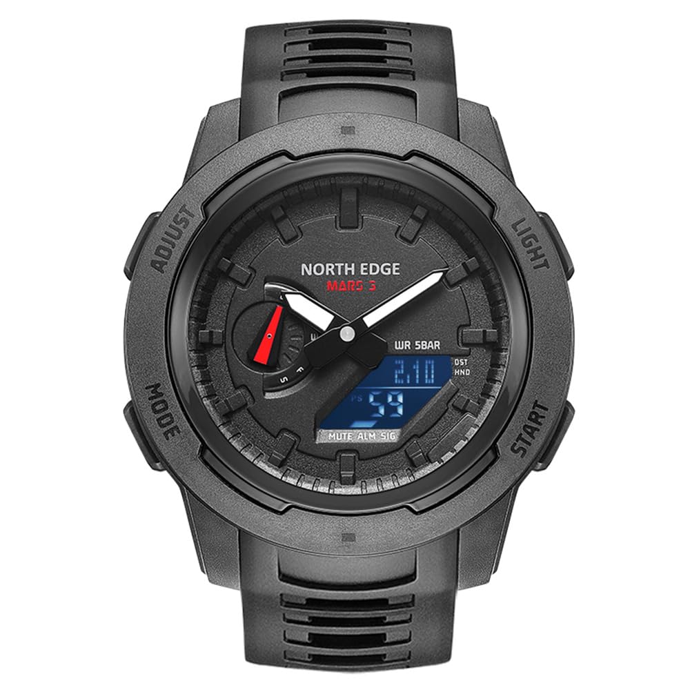 Lixada Reloj Digital para Hombre, Reloj Deportivo, Relojes de Pulsera Impermeables con Alarma de cronómetro