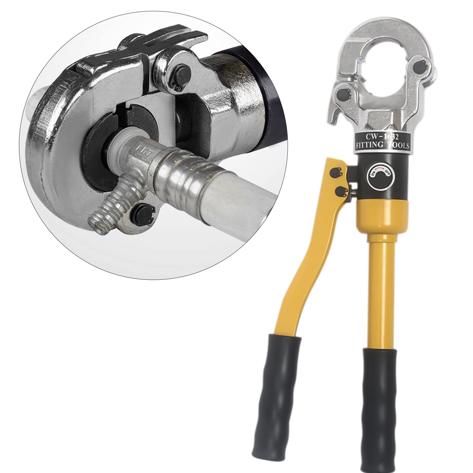 8T Alicates de prensado hidráulicos, crimpadora hidráulica de tubos, 16-32 mm, tubo compuesto de tubo TH Contorno, alicate de prensado de tubos con formas TH16 20 26 32 mm²