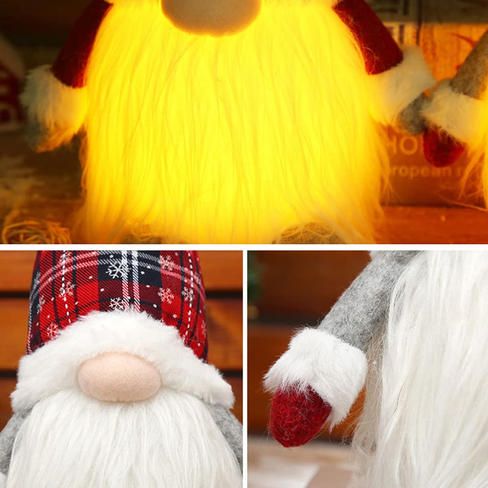 2 Pezzi Gnomo Natale con LED, Gnomi Natalizi Luminosi Tomte