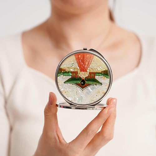 Miniatura 2 de February Mountain Espejo compacto de madreperla  Regalo de doble aumento para mujeres, mamá, hermana, idea de cumpleaños o Navidad (1, paseo