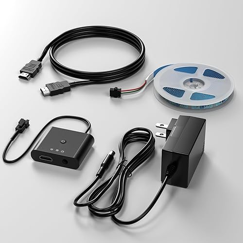 Miniatura 6 de PWAYTEK Retroiluminación LED para TV inteligente con caja de sincronización HDMI 4K30Hz, luces LED para televisores de 55 a 85 pulgadas, tira de