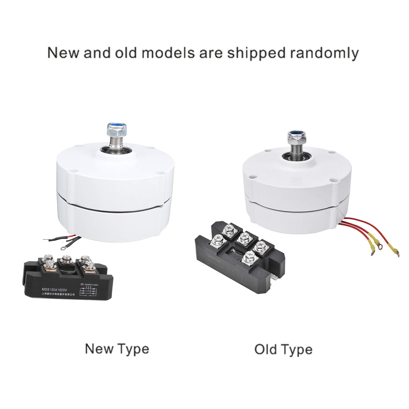 Walfront Windkraftanlage 100W Synchronmotor 12V Permanentmagnet Generator 3 Phasen NE100 für Haust Industriellen Einsatz (Generator + Rectifier)
