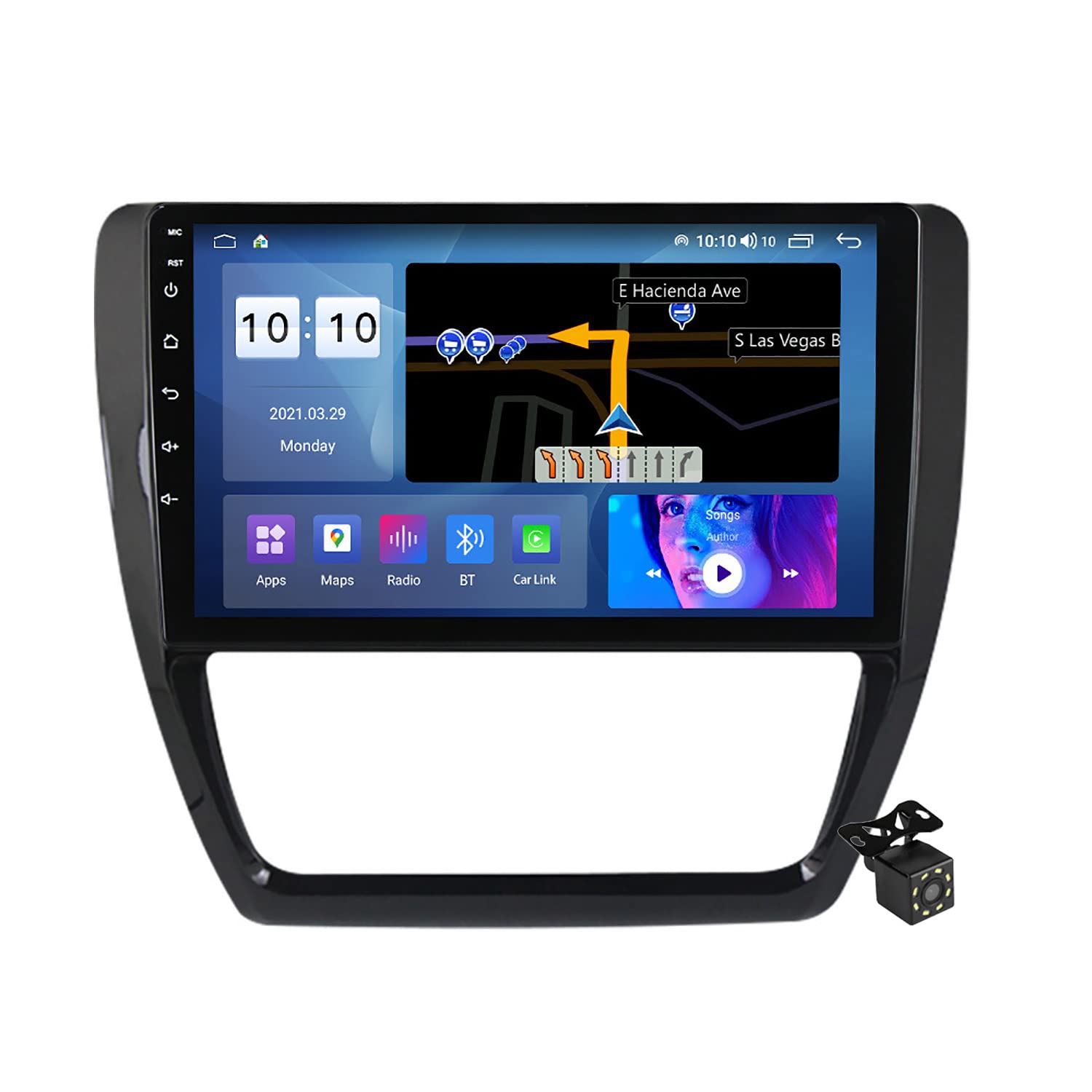 9 Inch Android 11 Car Radio Stereo for Volkswagen Sagitar 2012-2016 Head Unit Navigation Multimedia Player Support Wifi Bluetooth SWC Carplay DVR+Backup Camera
