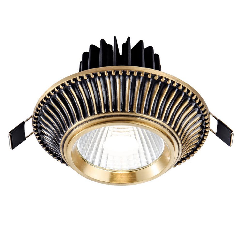 USMJQVZ Black Rubbed Gold Copper Baffle Kit, 3W,5W,7W,10W Living Room LED Recessed Ceiling Spots LED Recessed Lighting Kit Fixture Anti-glare LED Can Light
