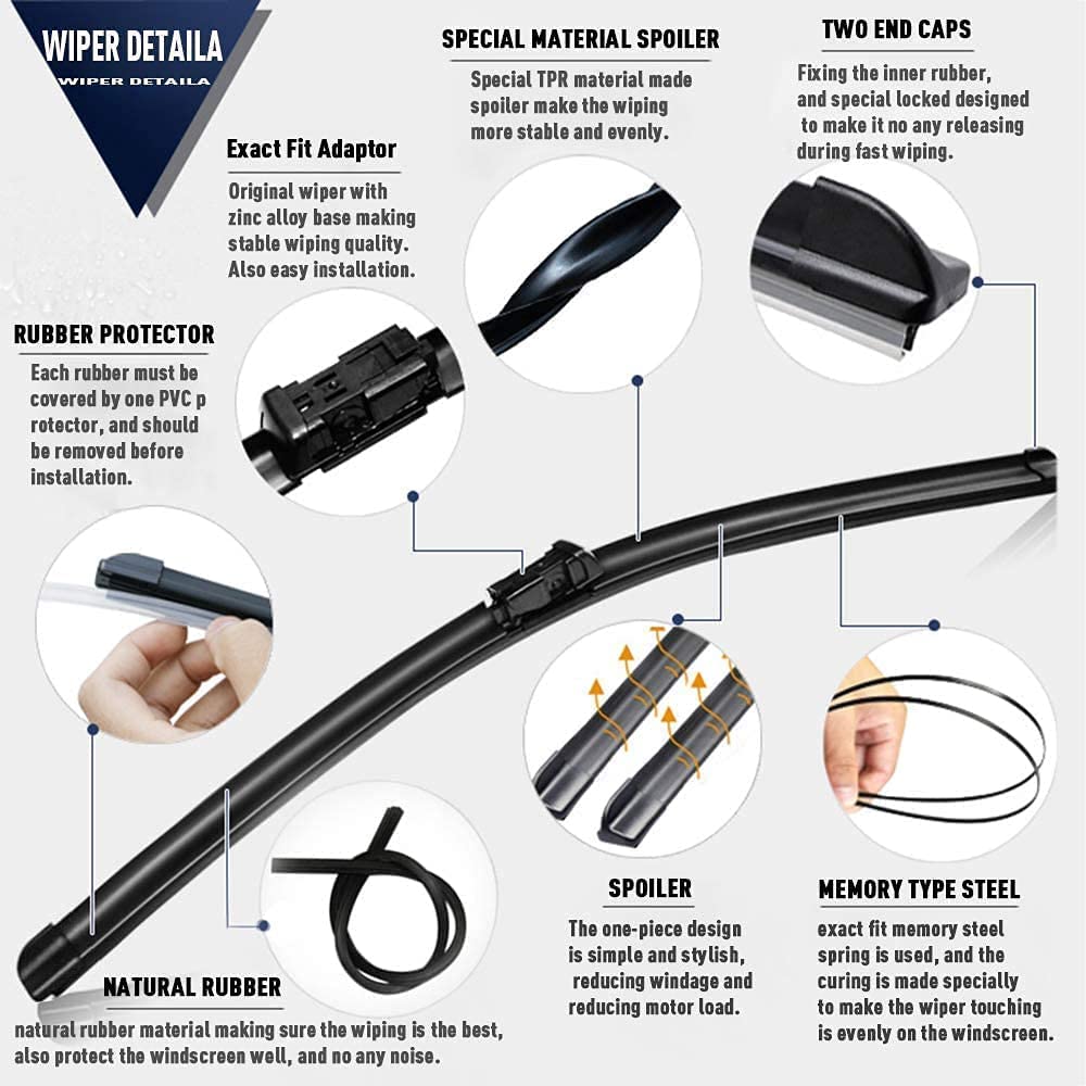 2 wipers Factory Replacement For Subaru Outback Legacy 2020 2021 2022 Original Equipment