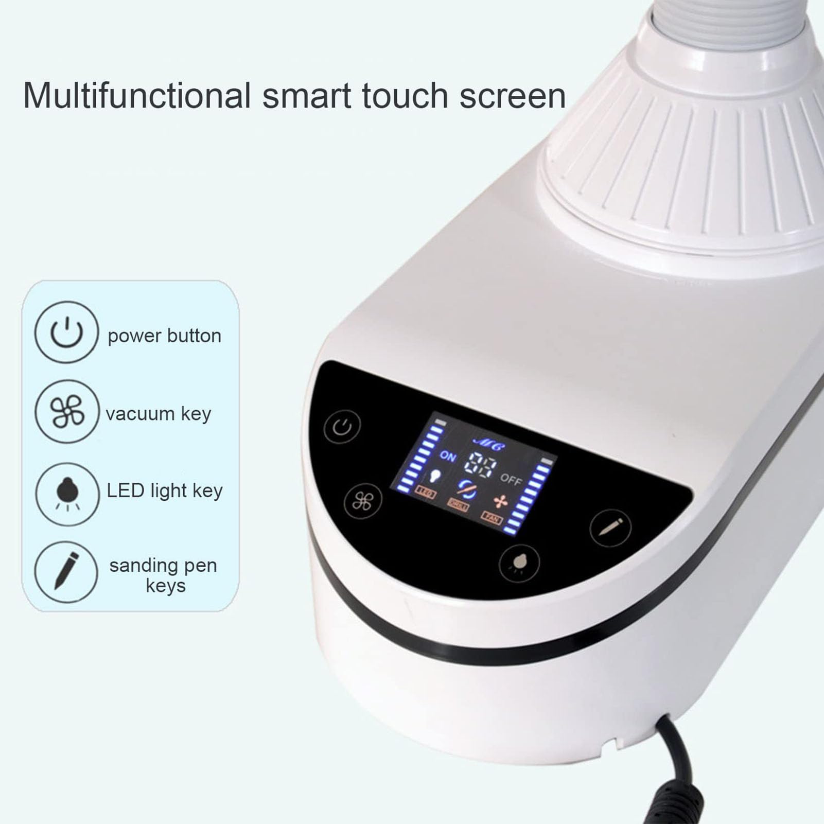 SenhE Aspirapolvere per Collettore di Polveri Dentali da 230 W, con 3 LED e Tubo Aspirapolvere di Calibro di Grande Calibro, per Attrezzature da Laboratorio Odontoiatrico